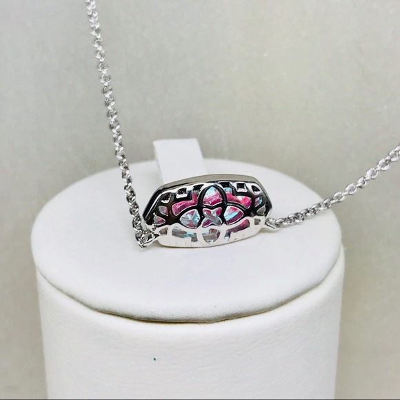Kendra Scott Elisa Dichroic silver tone necklace - Picture 3 of 4